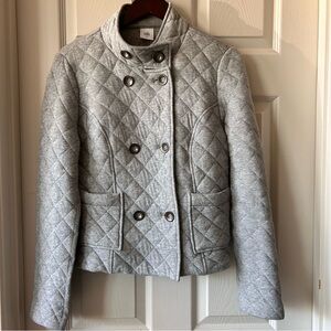 Cabi Quilted Double-Breasted Jacket – Gray – Size M